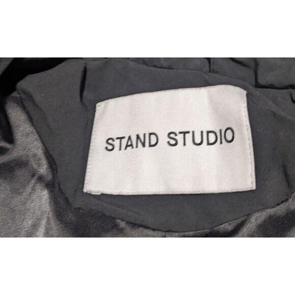 Stand Studio GRY Quilted Down Jacket Coat Black Size FR 32 US Small - Picture 3 of 9